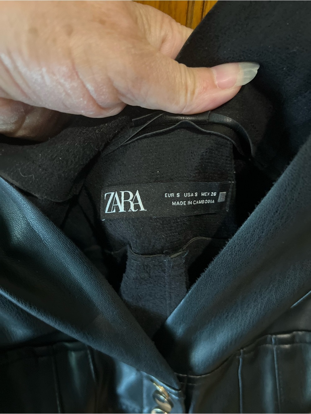 Zara Faux Leather Pinafore Midi Dress Jumper - Picture 4 of 8